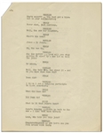 Moe Howard's 9pp. Script of the ''Bert Wheeler Act'' From the Texaco Star Theater Starring Milton Berle, From 1948 -- 8.5'' x 11'' -- Very Good